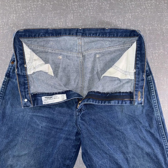 Wrangler 13MWZ Jeans Mens 36x36 Blue Denim Cowboy Cut Western Straight Leg - Picture 6 of 11